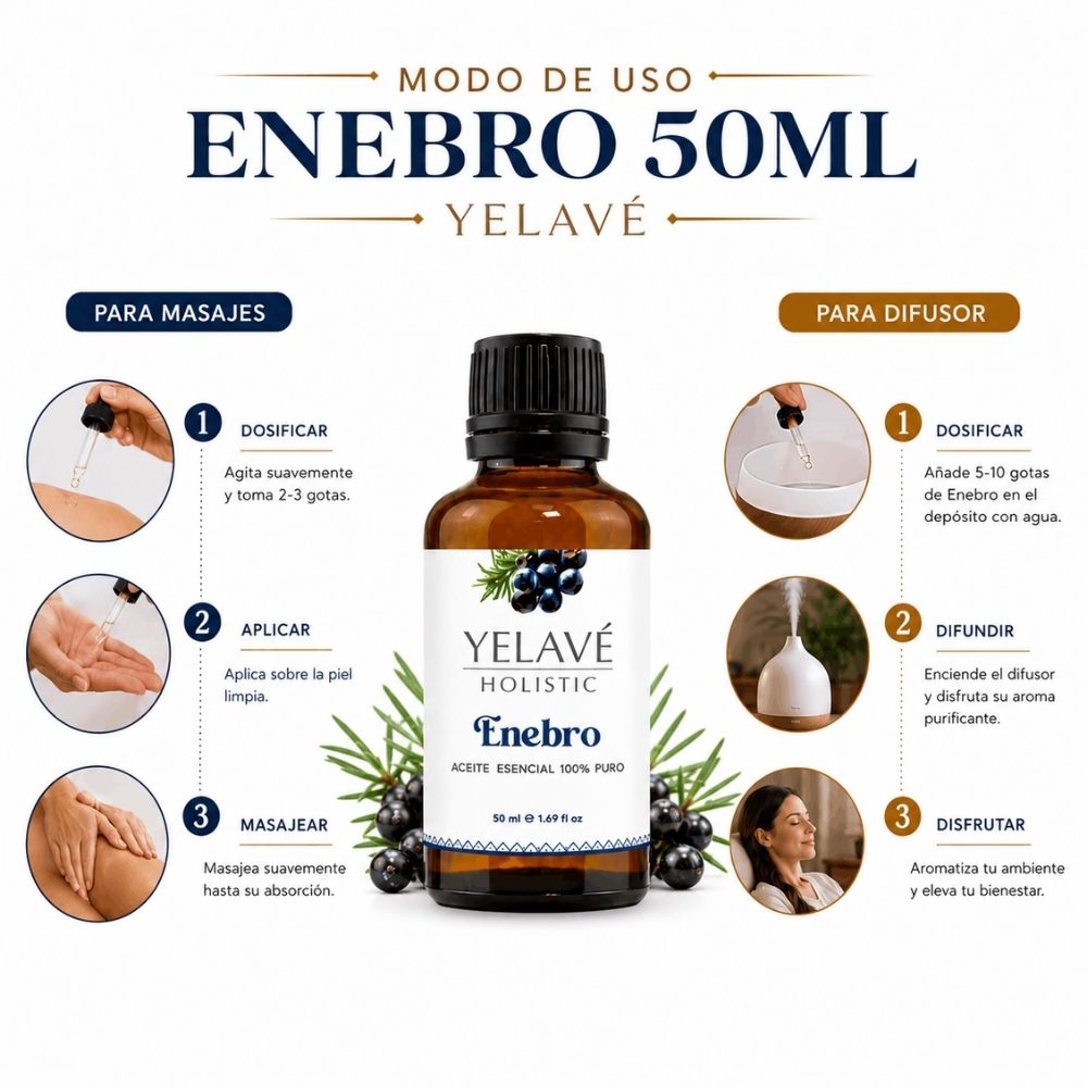 ACEITE ESENCIAL ENEBRO 50ML YELAVÉ - 3