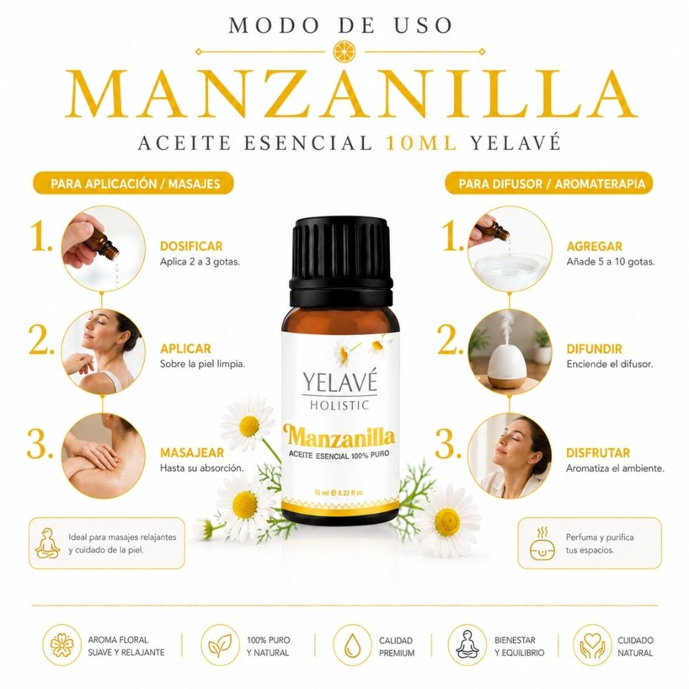 ACEITE ESENCIAL MANZANILLA 10ML YELAVÉ - 3