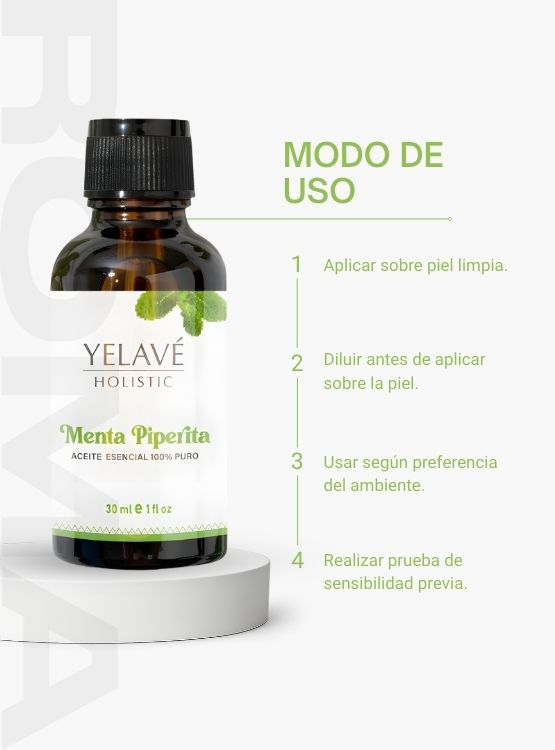 ACEITE ESENCIAL MENTA PIPERITA 30ML YELAVÉ - 3