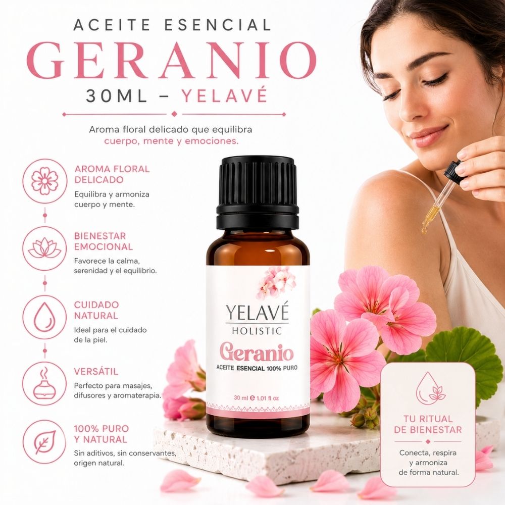 ACEITE ESENCIAL GERANIO 30ML YELAVÉ - 2