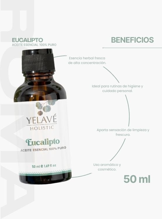ACEITE ESENCIAL EUCALIPTO 50ML YELAVÉ - 2