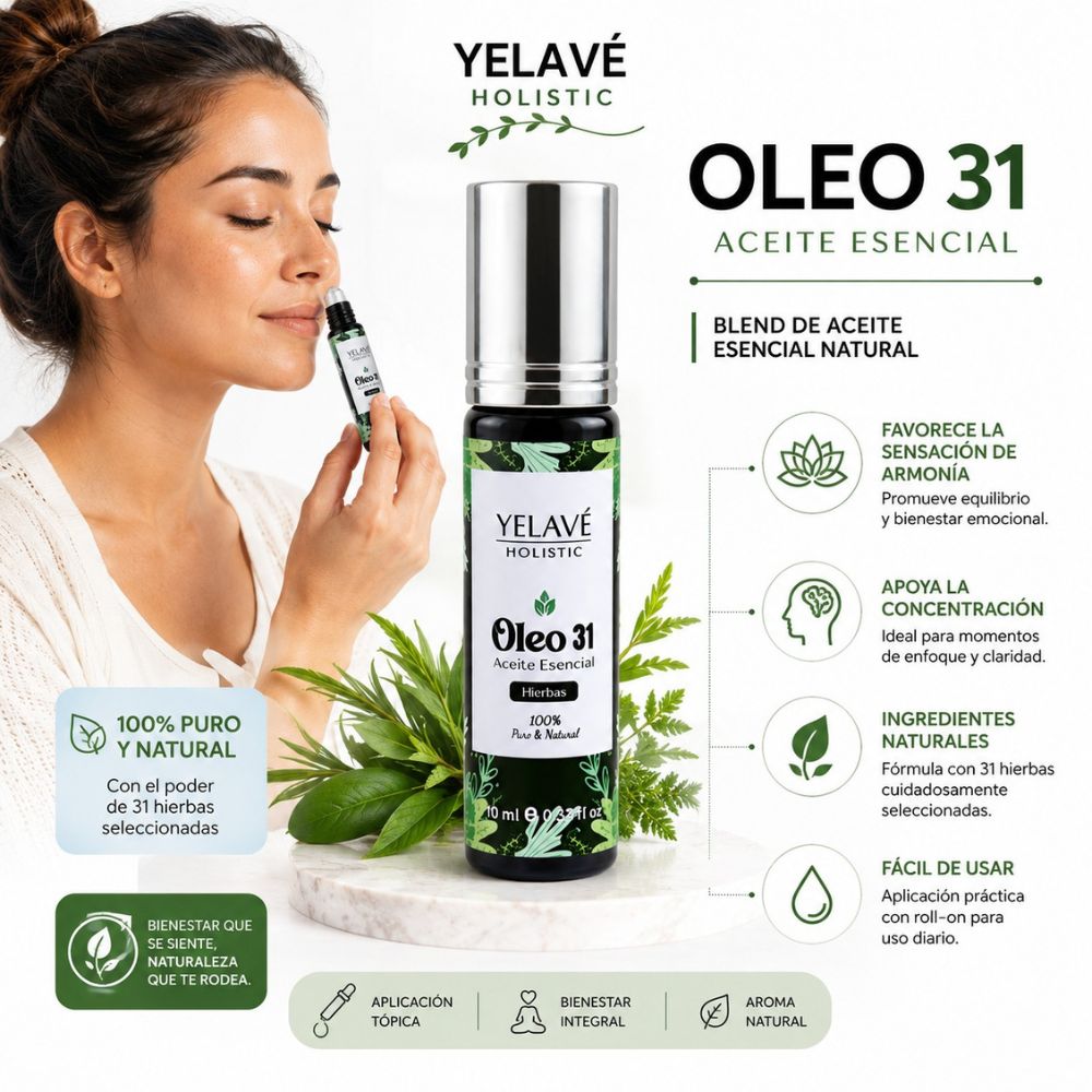 BLEND DE ACEITE ESENCIAL OLEO 31 10ML YELAVÉ - 2