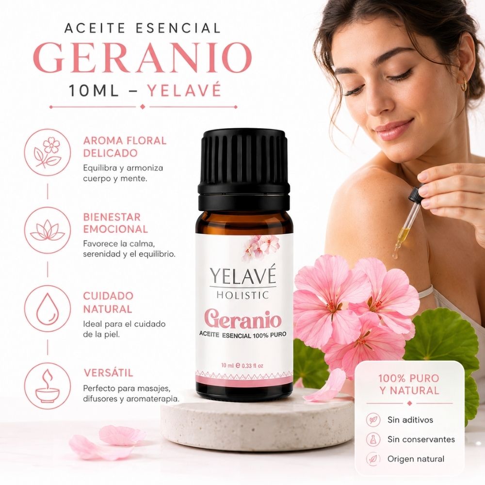 ACEITE ESENCIAL GERANIO 10ML YELAVÉ - 2