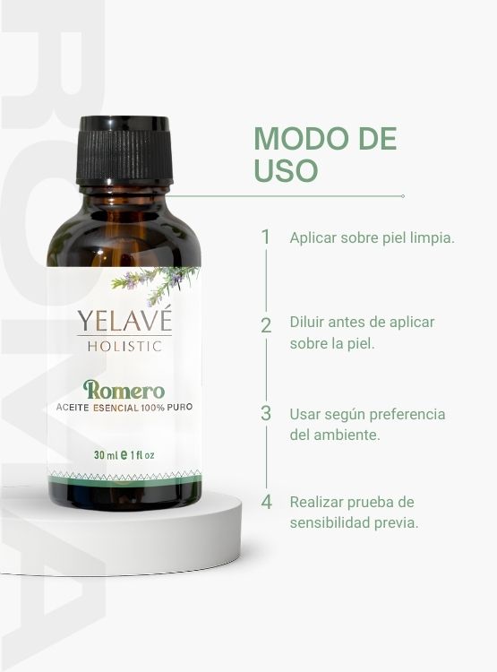 ACEITE ESENCIAL ROMERO 30ML YELAVÉ - 3