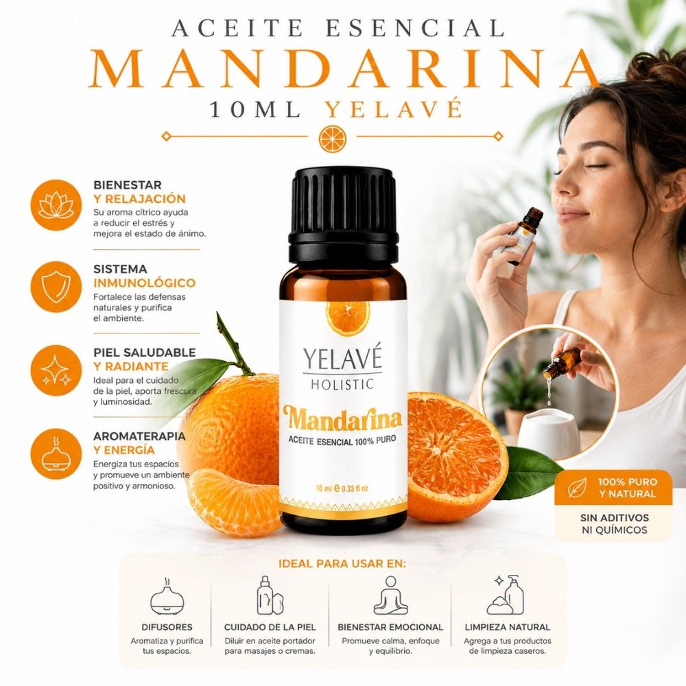 ACEITE ESENCIAL MANDARINA 10ML YELAVÉ - 2