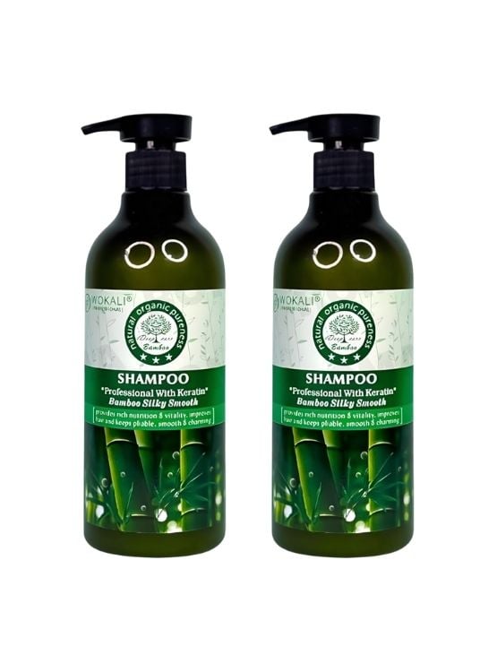 PACK 2 SHAMPOO DE BAMBÚ 900ML WOKALI - 1