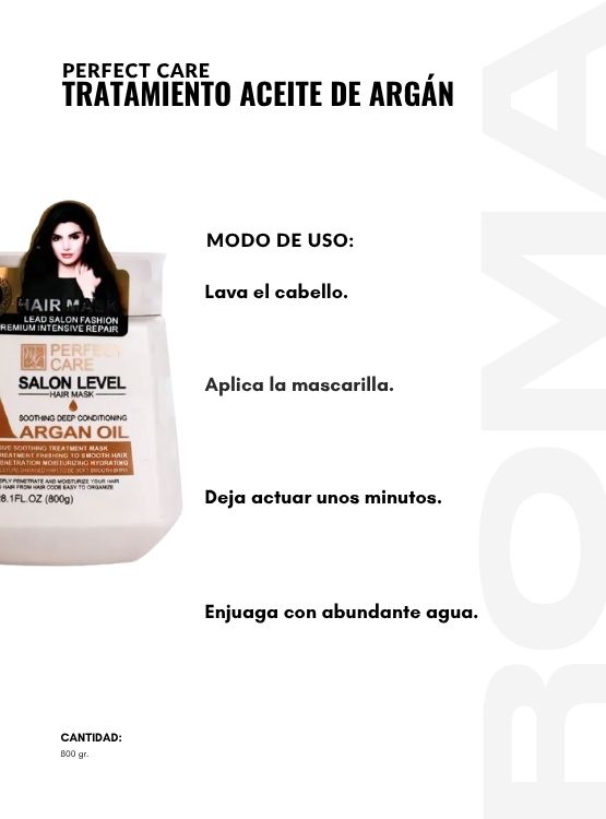 TRATAMIENTO ACEITE DE ARGÁN 800G PERFECT CARE - 3