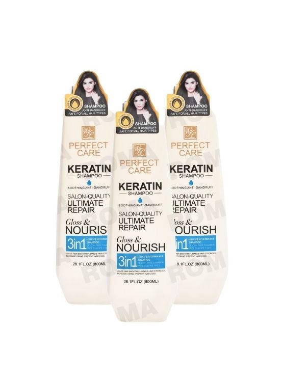 PACK 3 SHAMPOO KERATINA 3 EN 1 800ML PERFECT CARE - 1