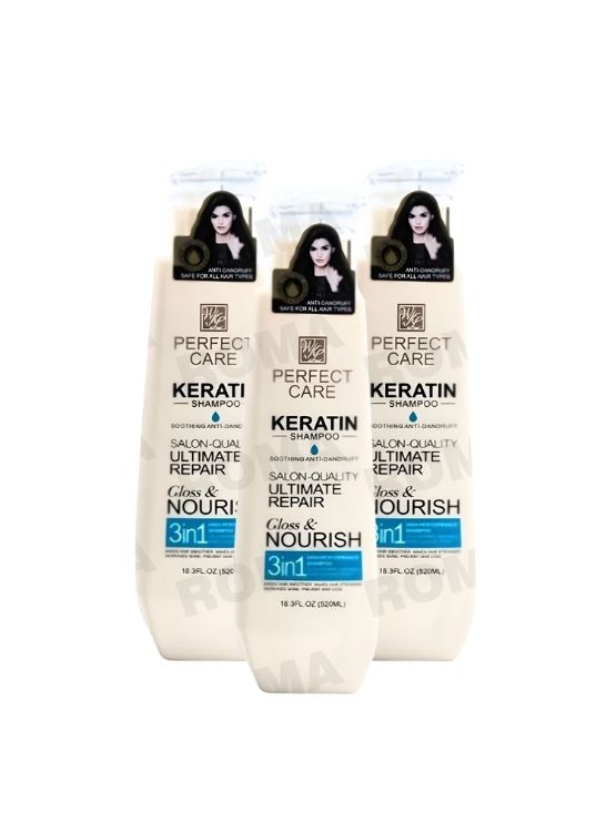 PACK 3 SHAMPOO KERATINA 3 EN 1 520ML PERFECT CARE - 1