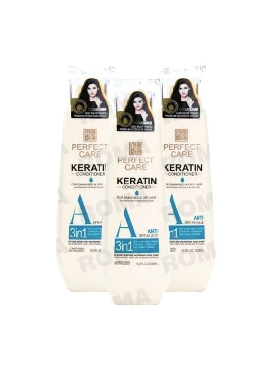 PACK 3 ACONDICIONADOR KERATINA 3 EN 1 520ML PERFECT CARE - 1