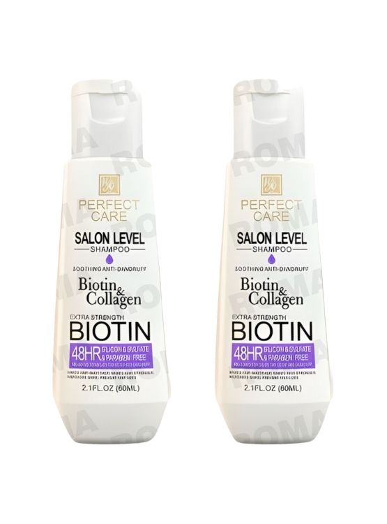 PACK 2 SHAMPOO BIOTINA Y COLÁGENO 60ML PERFECT CARE - 1