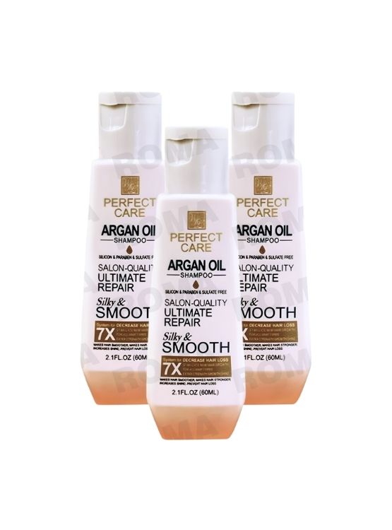 PACK 3 SHAMPOO ACEITE DE ARGÁN 60ML PERFECT CARE - 1
