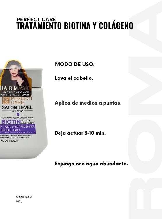 TRATAMIENTO BIOTINA Y COLÁGENO 800G PERFECT CARE - 3