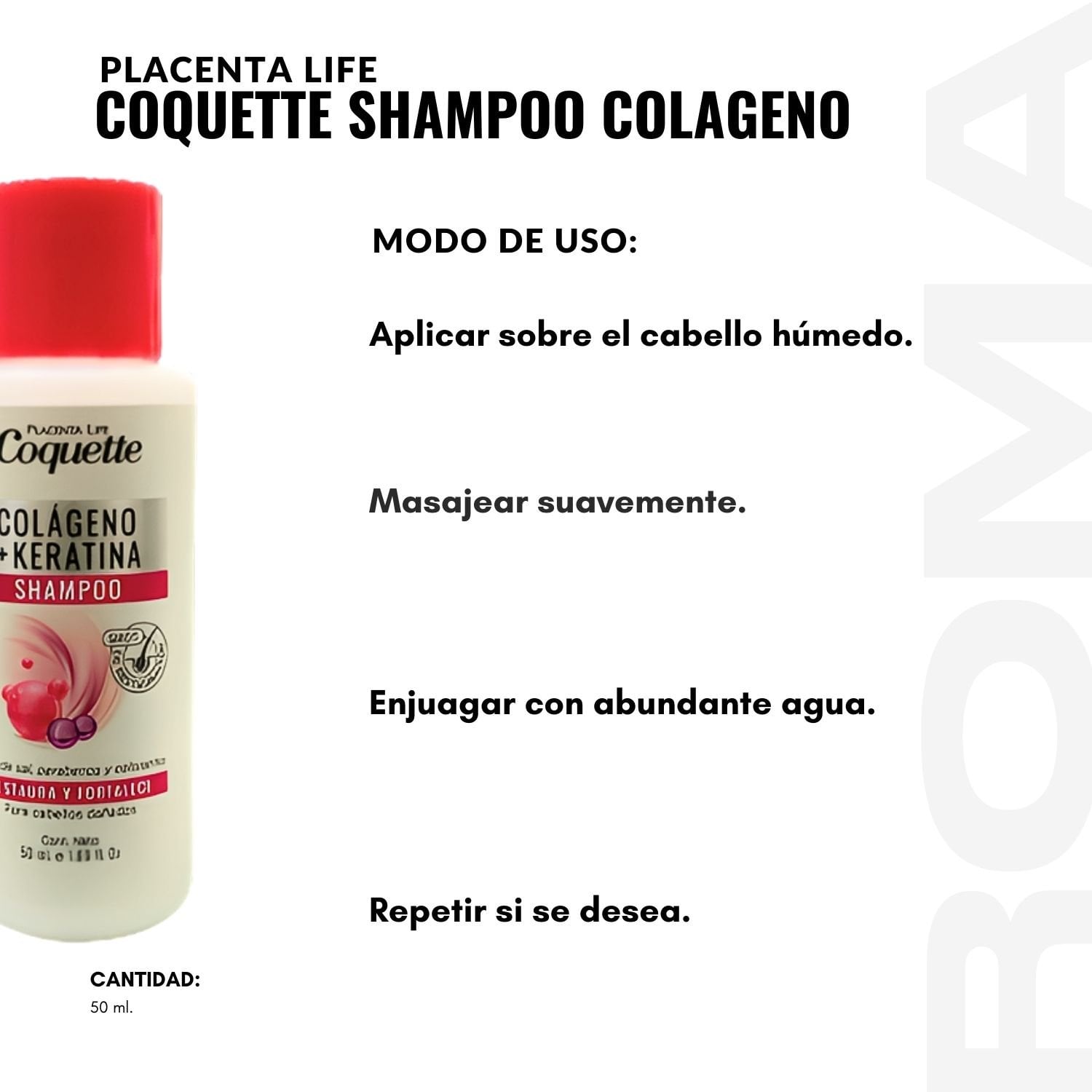 COQUETTE SHAMPOO COLAGENO 50ML PLACENTA LIFE - 3