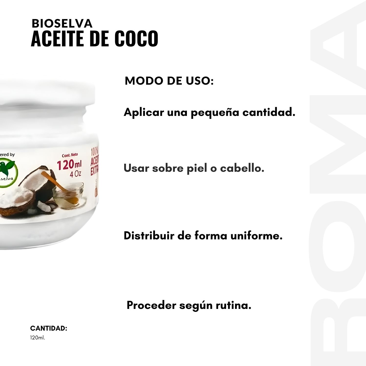 PACK 2 ACEITE DE COCO 120ML BIOSELVA - 3