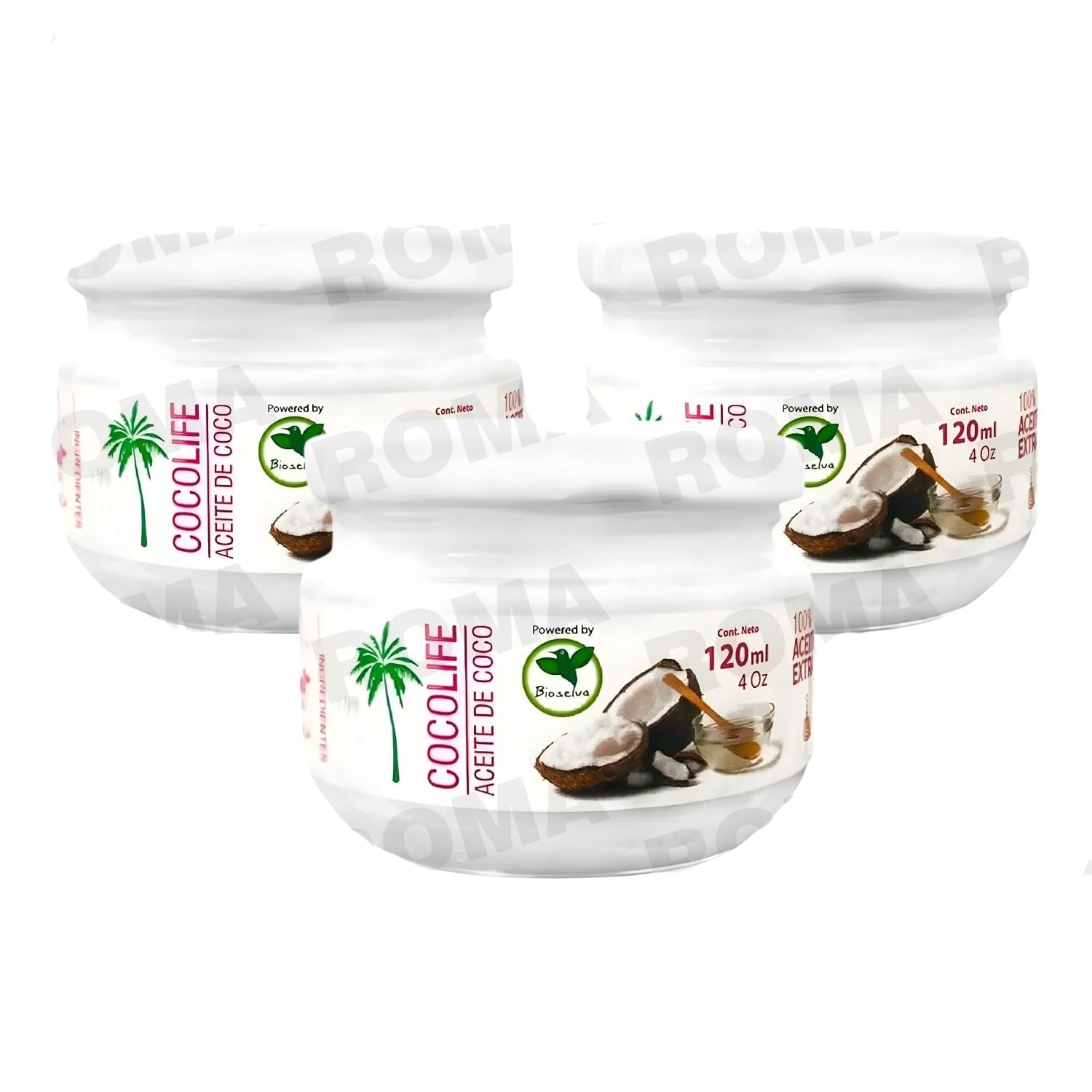 PACK 3 ACEITE DE COCO 120ML BIOSELVA - 1
