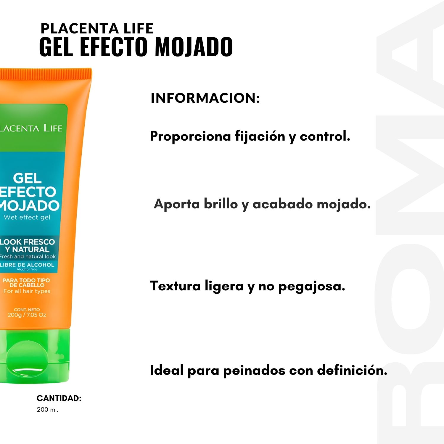 PACK 3 GEL EFECTO MOJADO 200ML PLACENTA LIFE - 2