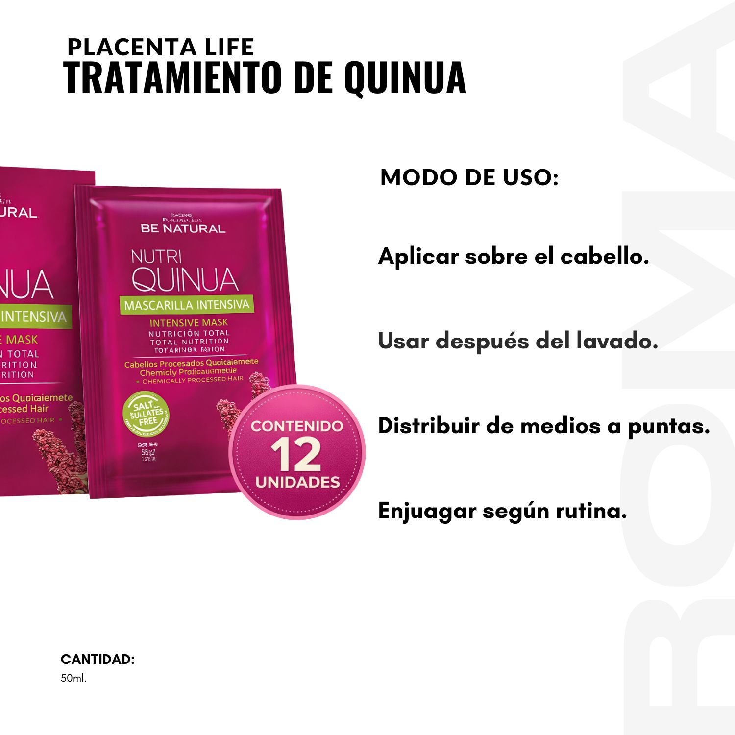 TRATAMIENTO DE NUTRI QUINUA 50ML PLACENTA LIFE - 3