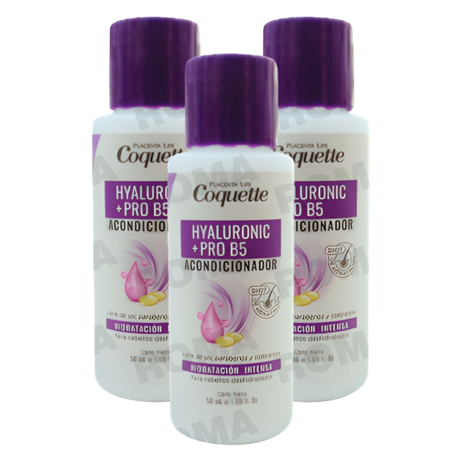 PACK 3 COQUETTE ACONDICIONADOR HYALURONIC 50ML PLACENTA LIFE - 1