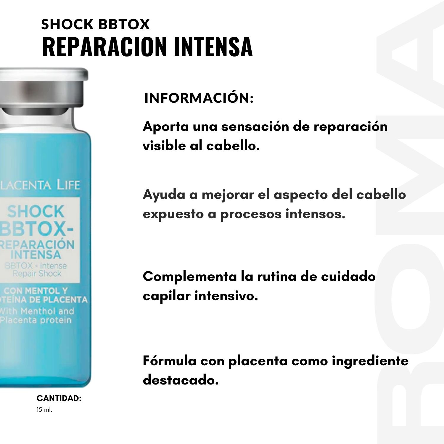 SHOCK BBTOX REPARACION INTENSA 15ML PLACENTA LIFE - 2