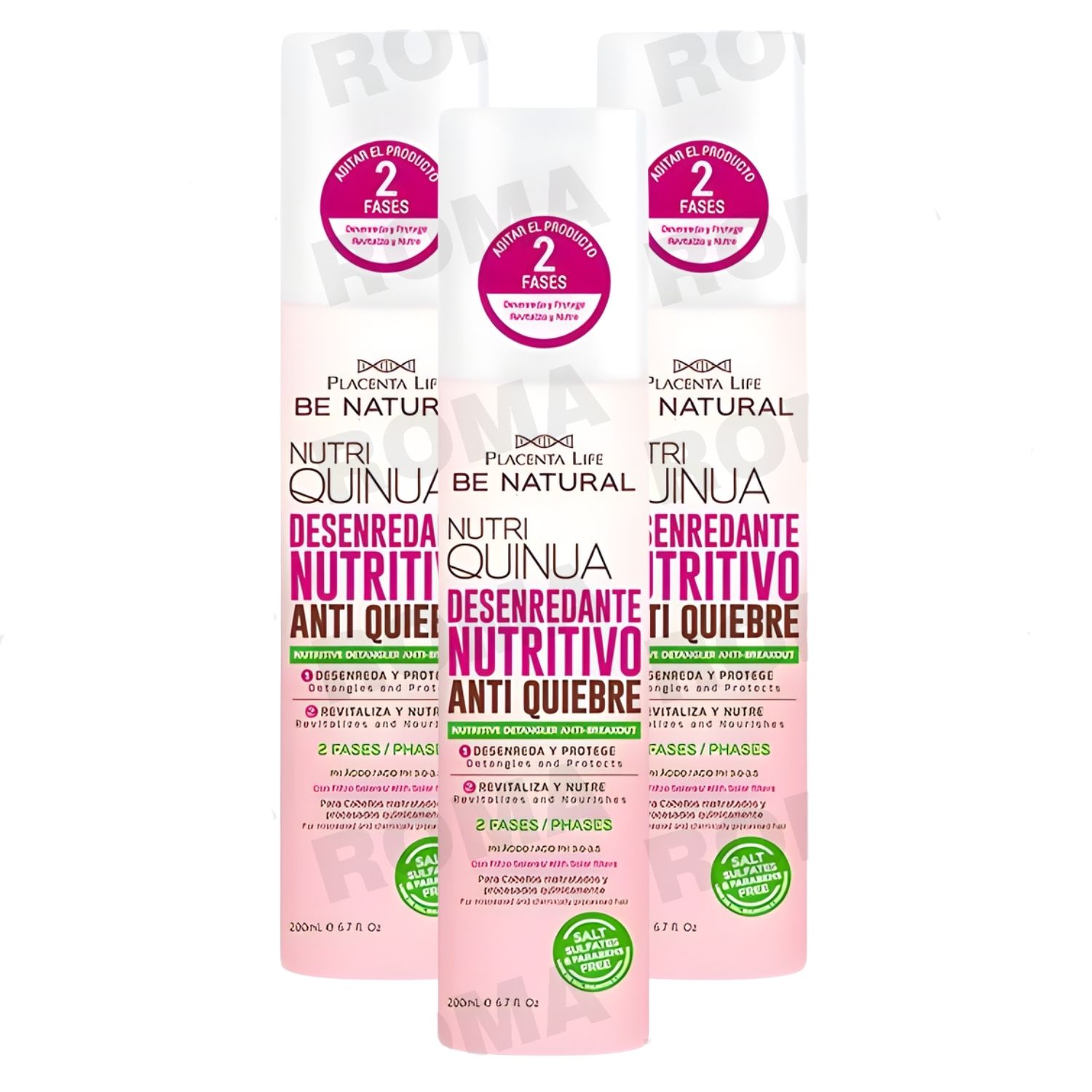 PACK 3 DESENREDANTE NUTRITIVO 200ML PLACENTA LIFE - 1
