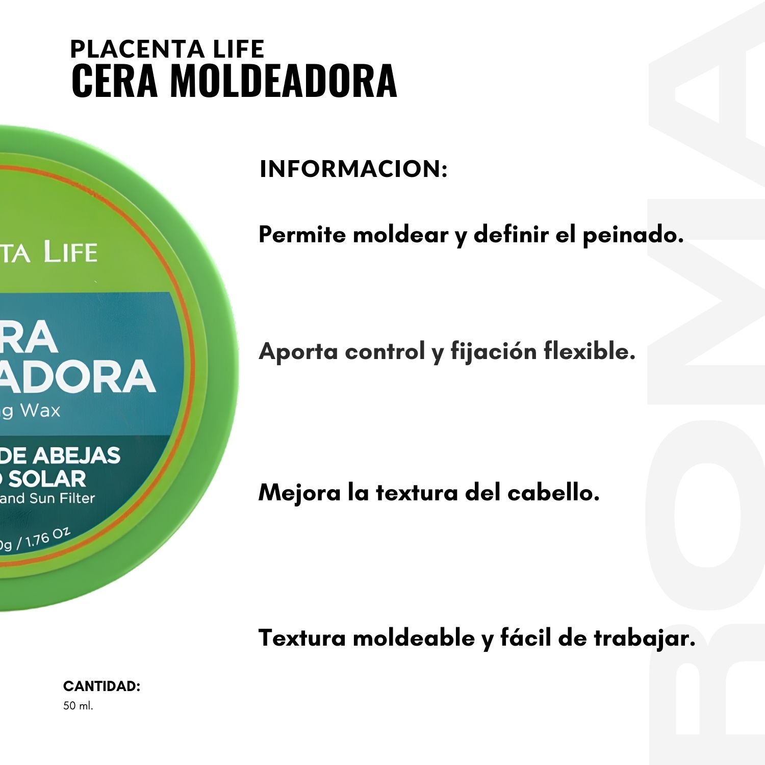 PACK 2 CERA MOLDEADORA 50ML PLACENTA LIFE - 2