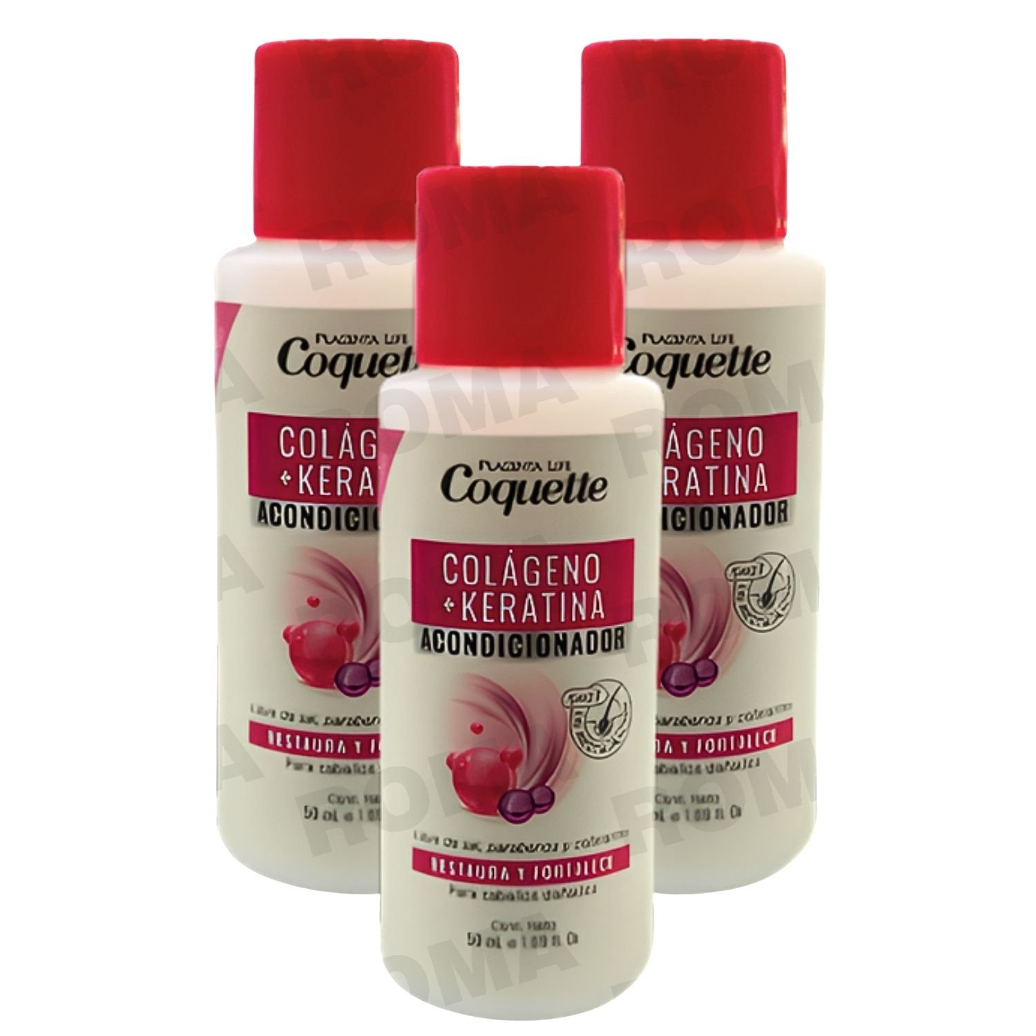 PACK 3 COQUETTE ACONDICIONADOR COLAGENO 50ML PLACENTA LIFE - 1