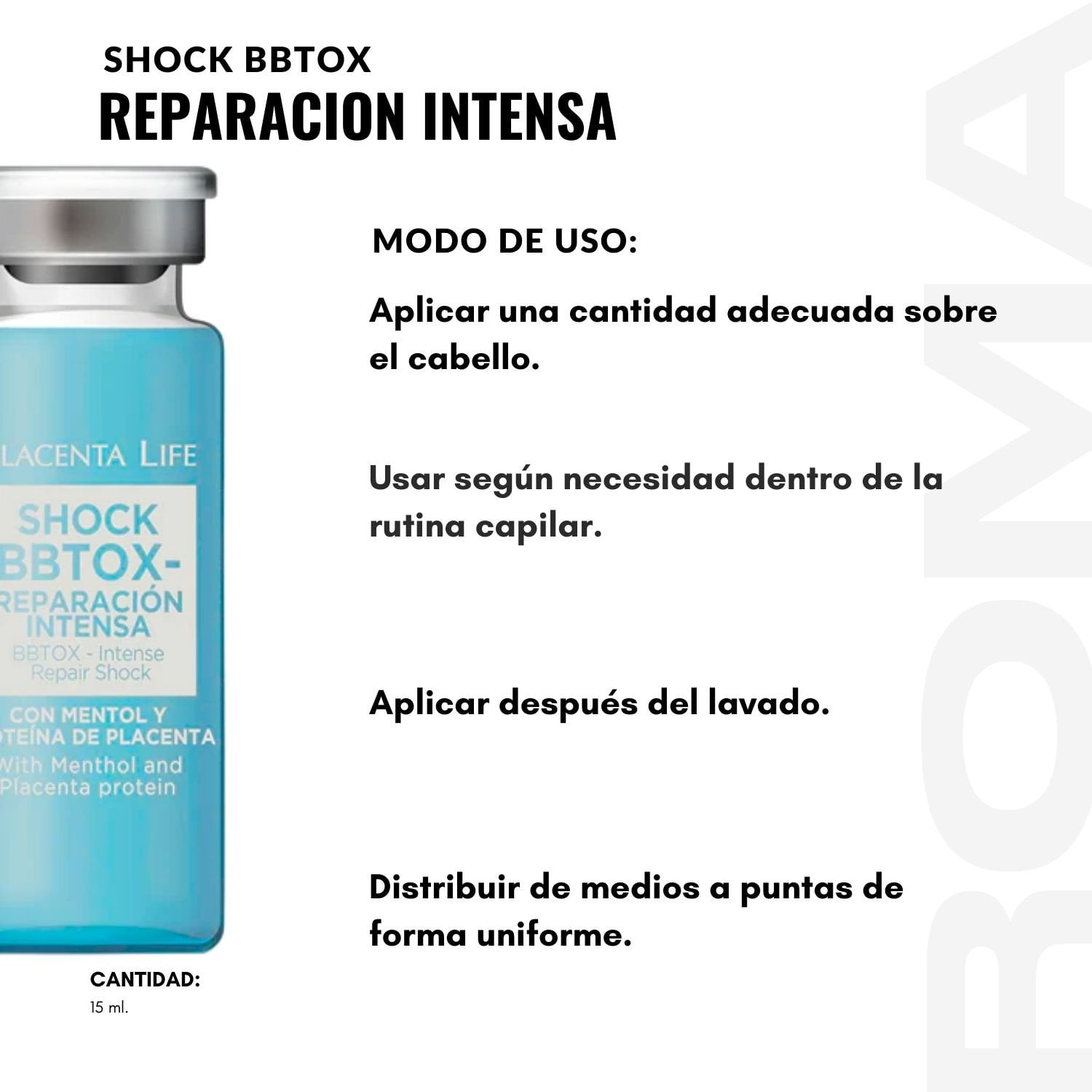 PACK 2 SHOCK BBTOX REPARACION INTENSA 15ML PLACENTA LIFE - 3