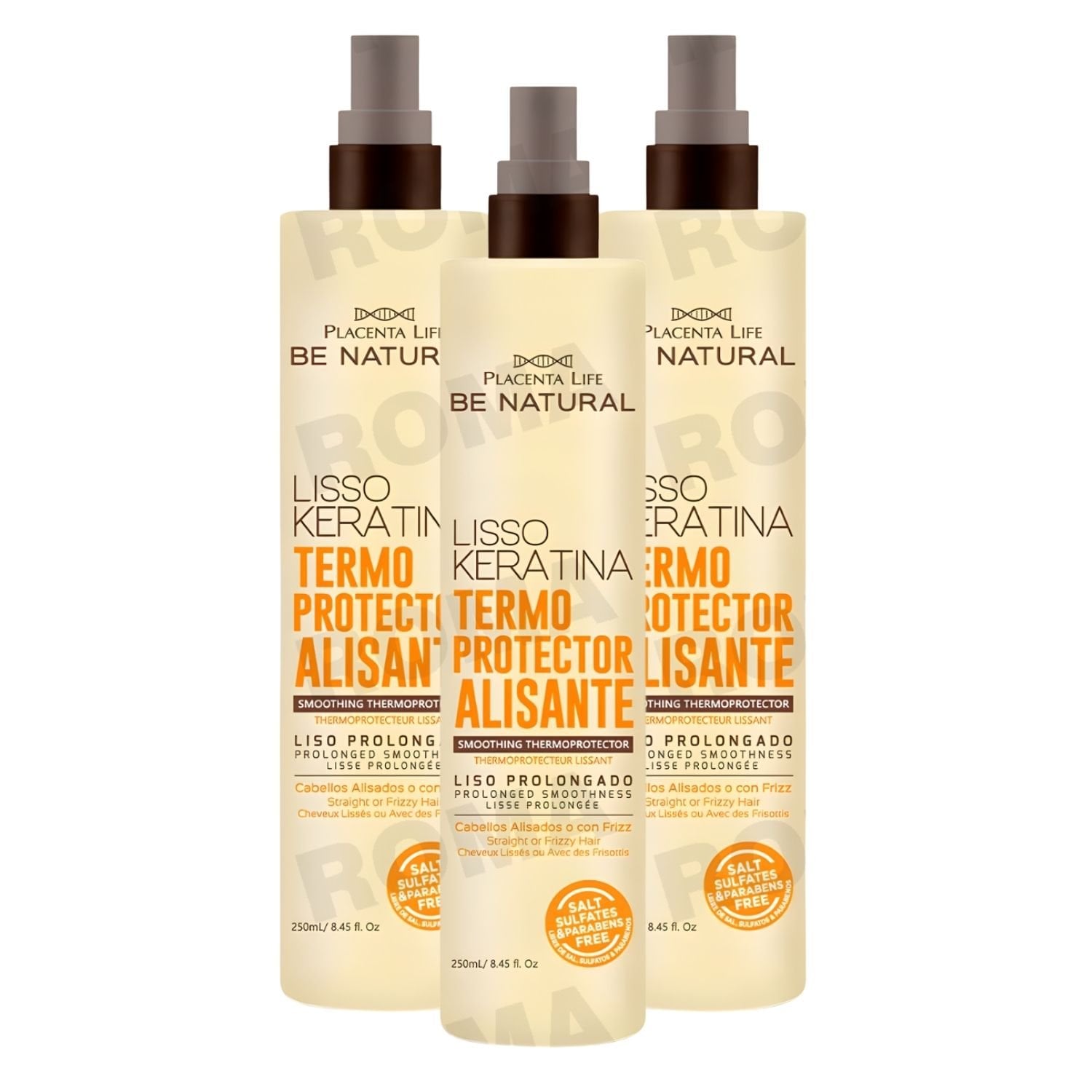 PACK 3 TERMO PROTECTOR ALISANTE 250ML PLACENTA LIFE - 1