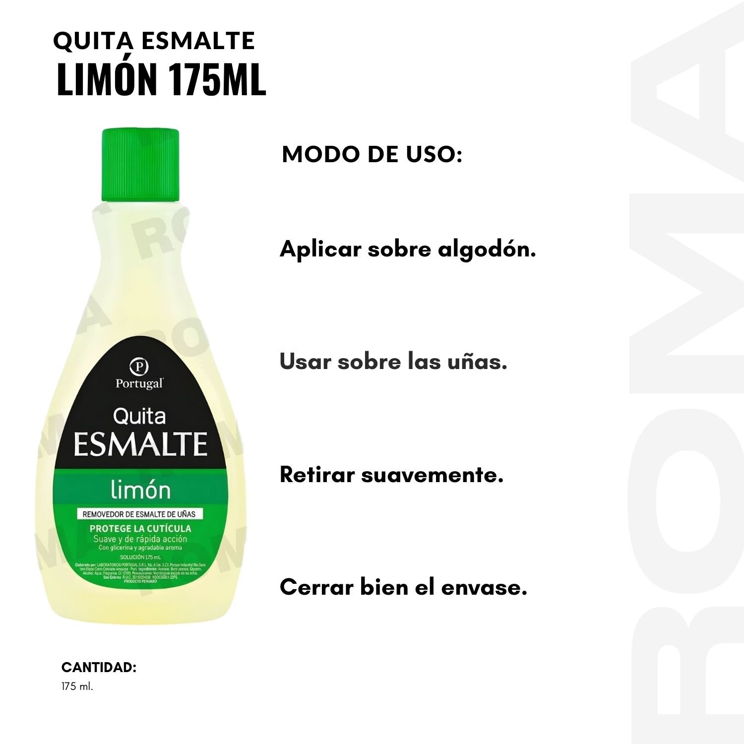 PACK 3 QUITA ESMALTE LIMÓN PORTUGAL 175ML - 3