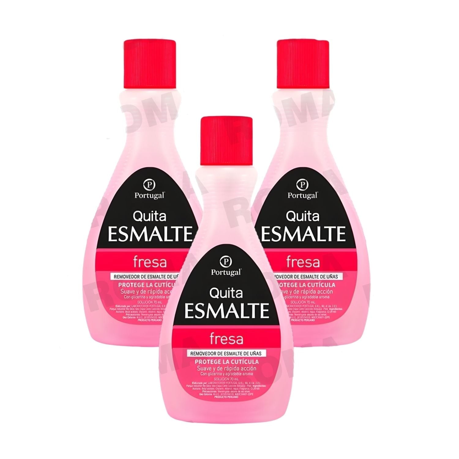 PACK 3 QUITA ESMALTE FRESA PORTUGAL 70ML - 1