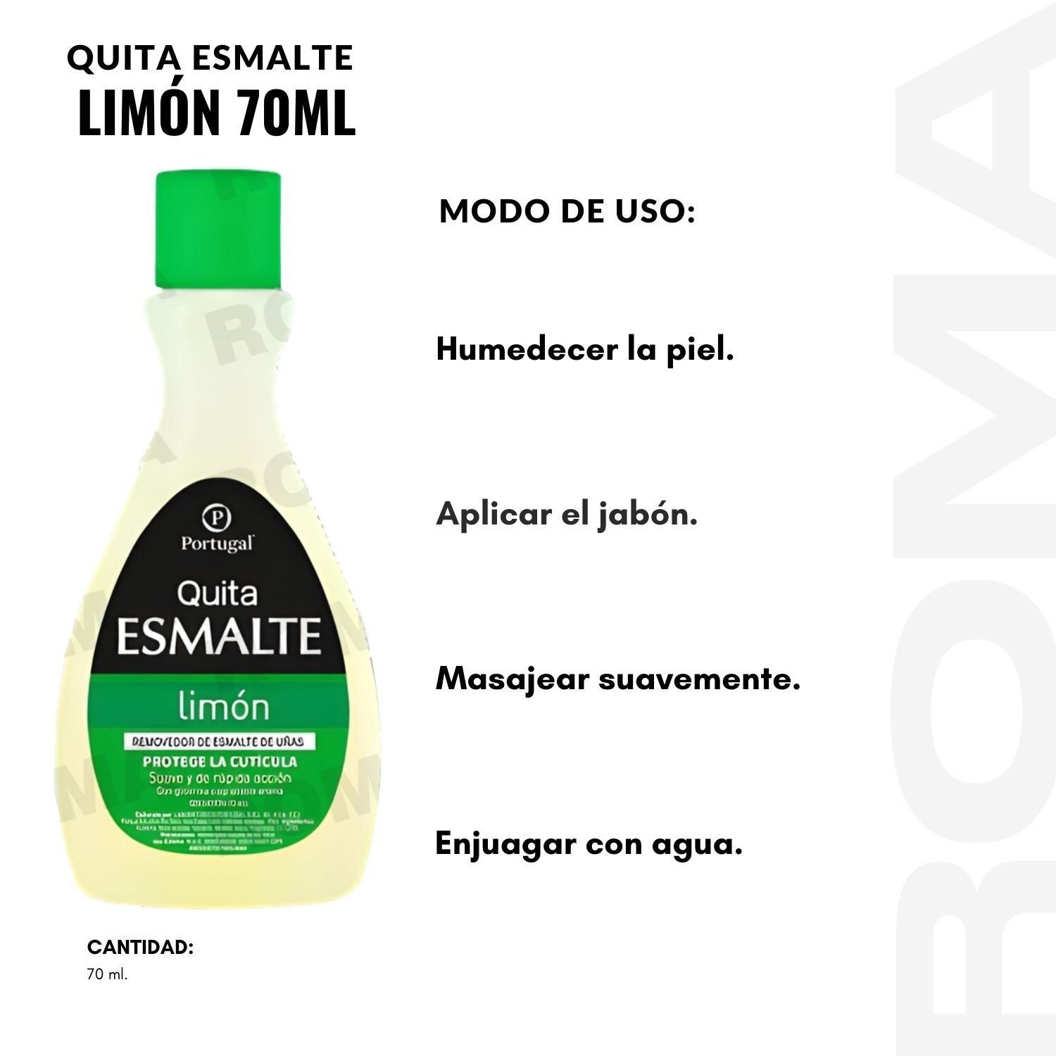 PACK 3 QUITA ESMALTE LIMÓN PORTUGAL 70ML - 3