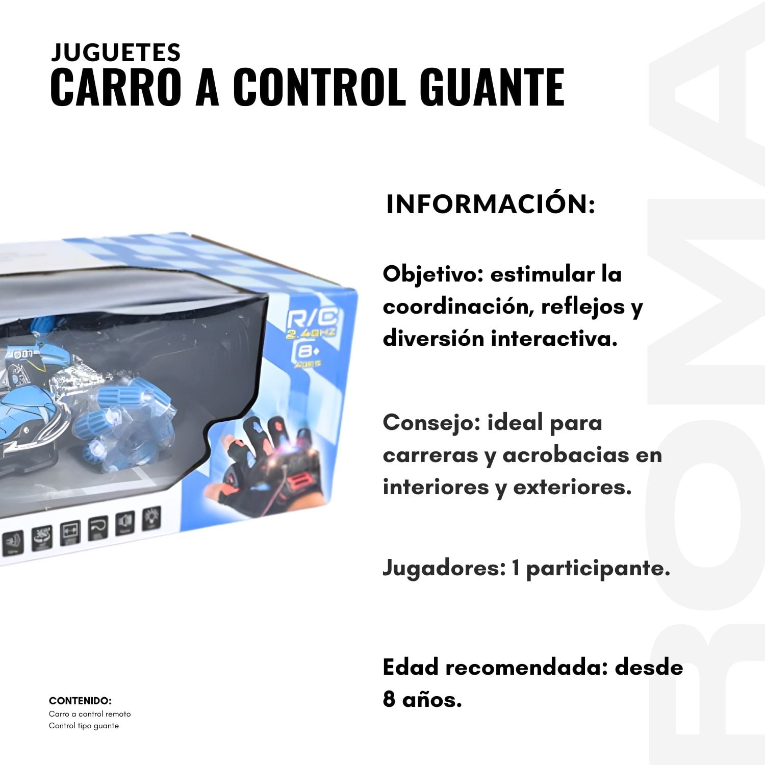 JUGUETE CARRO A CONTROL GUANTE - 2