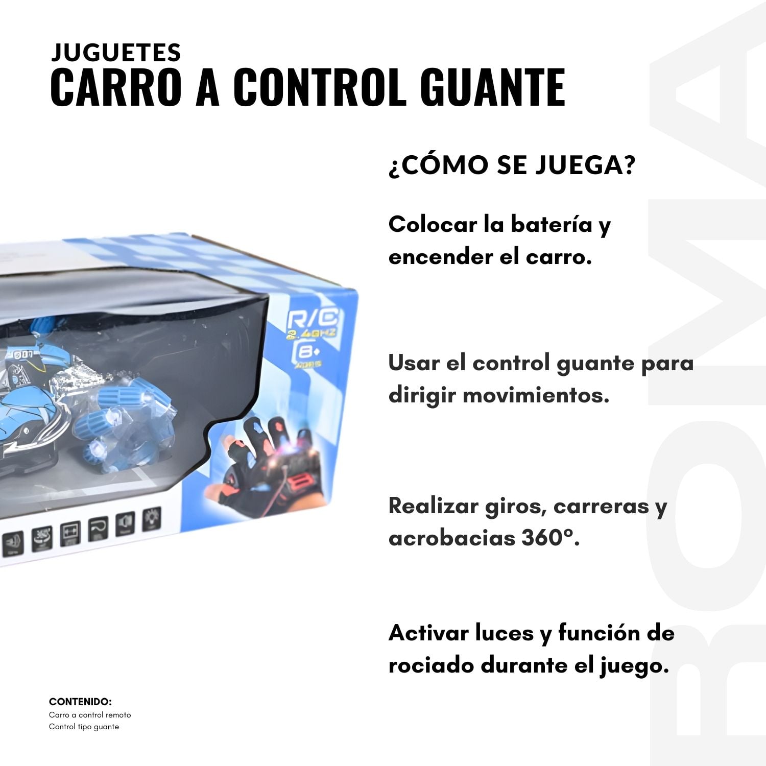 JUGUETE CARRO A CONTROL GUANTE - 3
