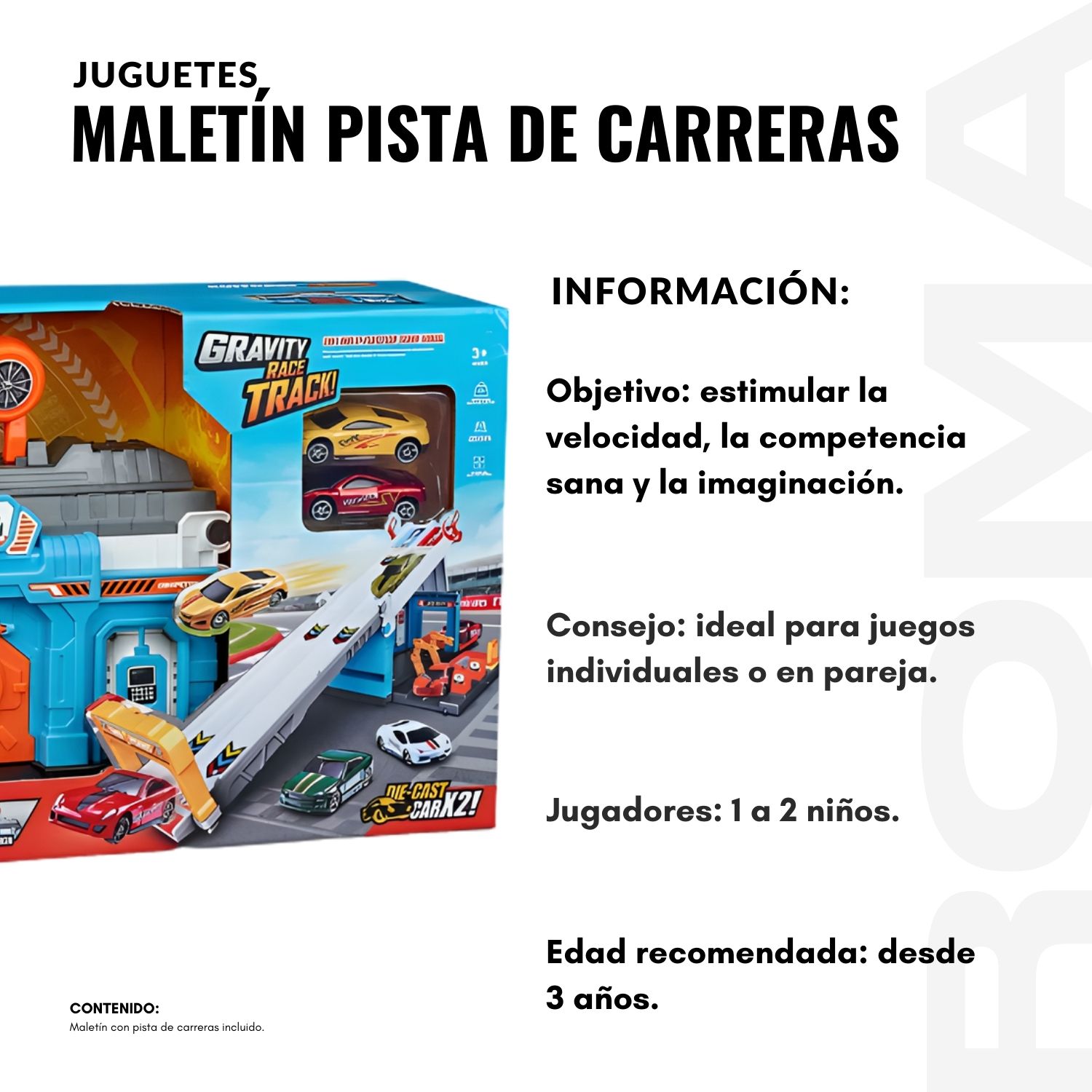 JUGUETE MALETÍN PISTA DE CARRERAS - 2