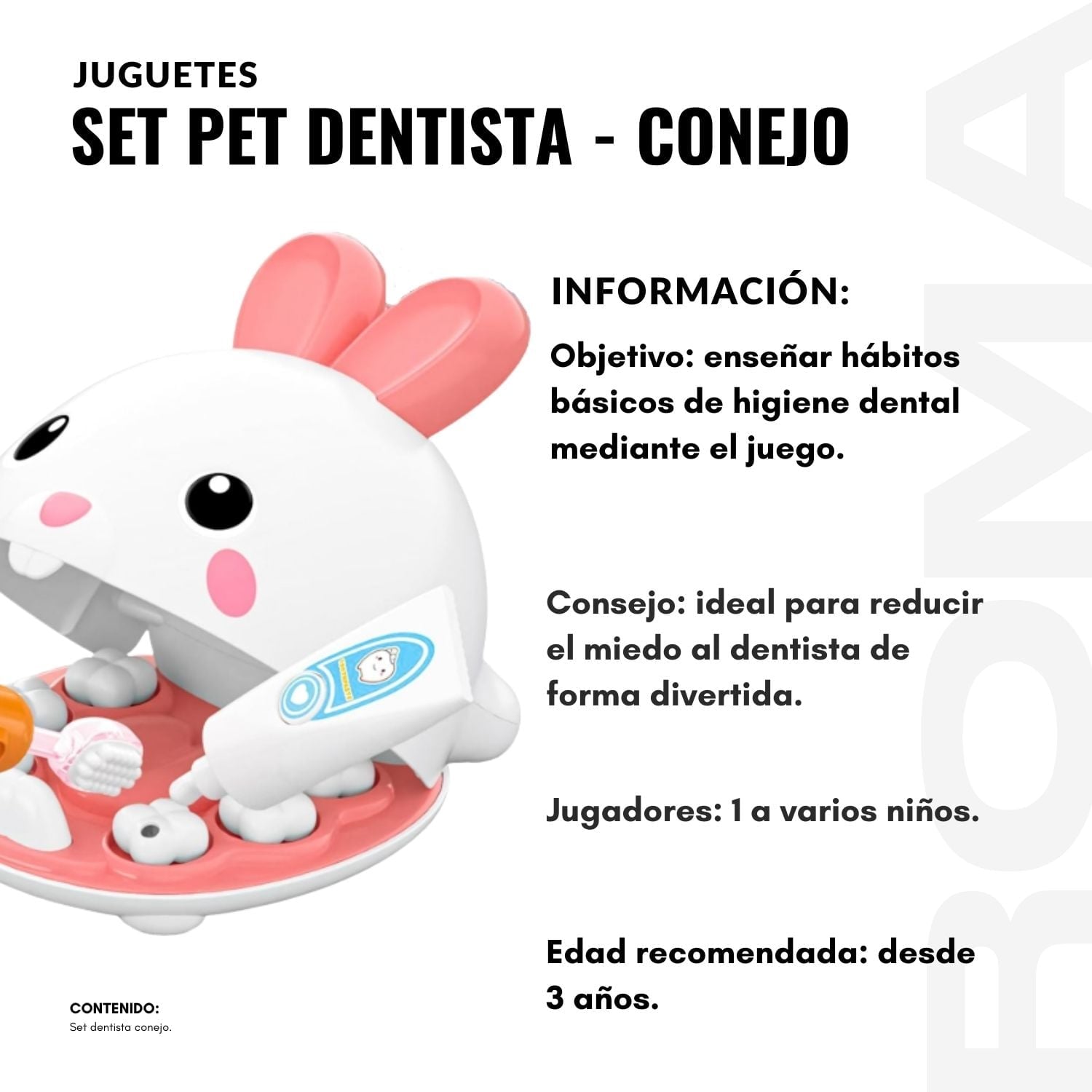 JUGUETE SET PET DENTISTA CONEJO - 2