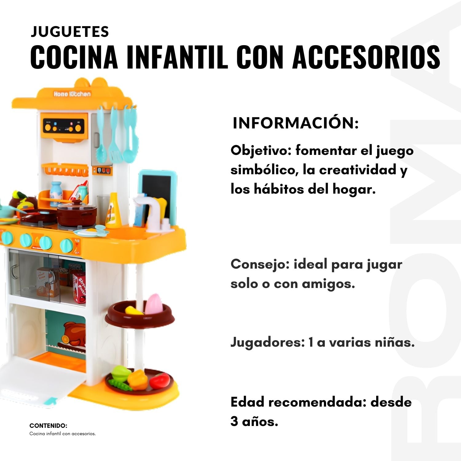 JUGUETE COCINA INFANTIL CON ACCESORIOS - 2