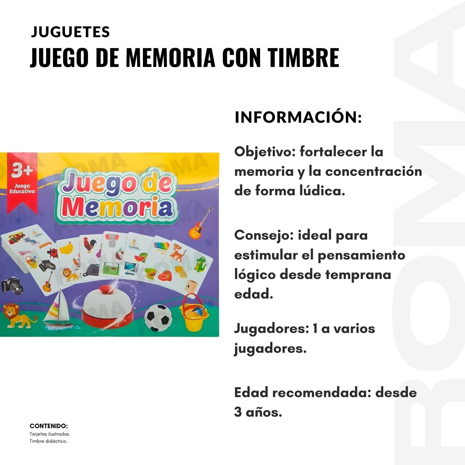 JUEGO DE MEMORIA CON TIMBRE - 2