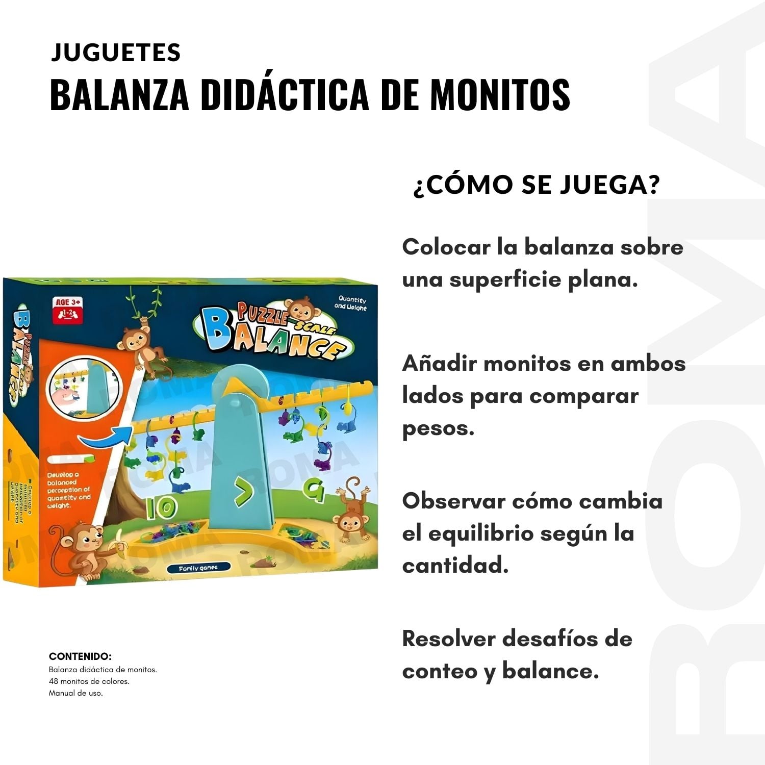 BALANZA DIDÁCTICA DE MONITOS - JUEGO DIDÁCTICO - 3