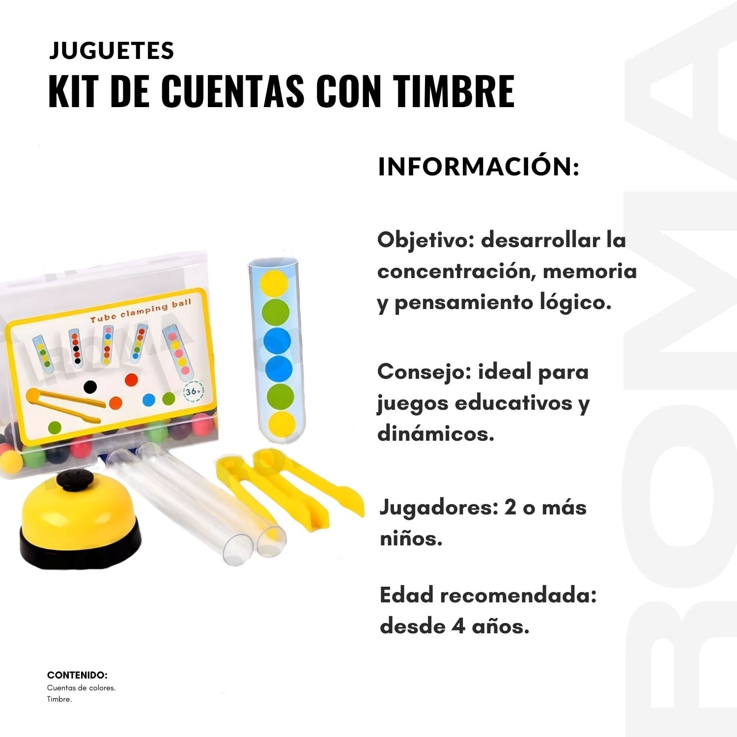 KIT DE CUENTAS CON TIMBRE - JUEGO DIDÁCTICO - 2