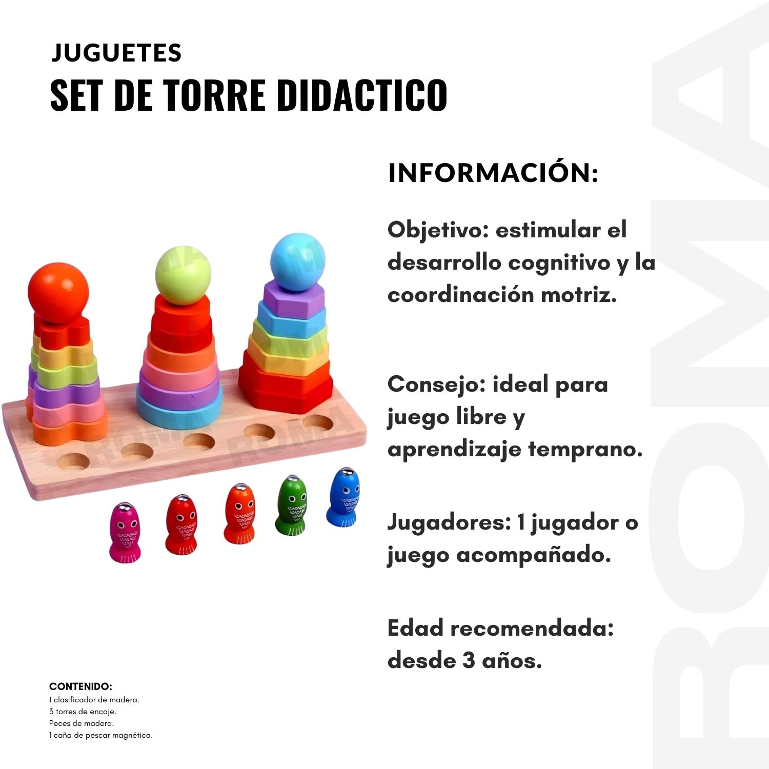 SET DE TORRE DIDACTICO CON PESCA - 2