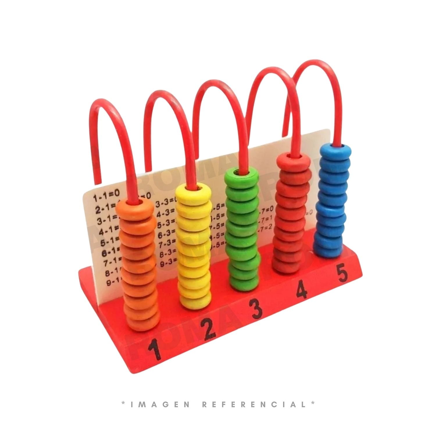 ABACO DE MADERA X5 - JUEGO DIDÁCTICO - 1