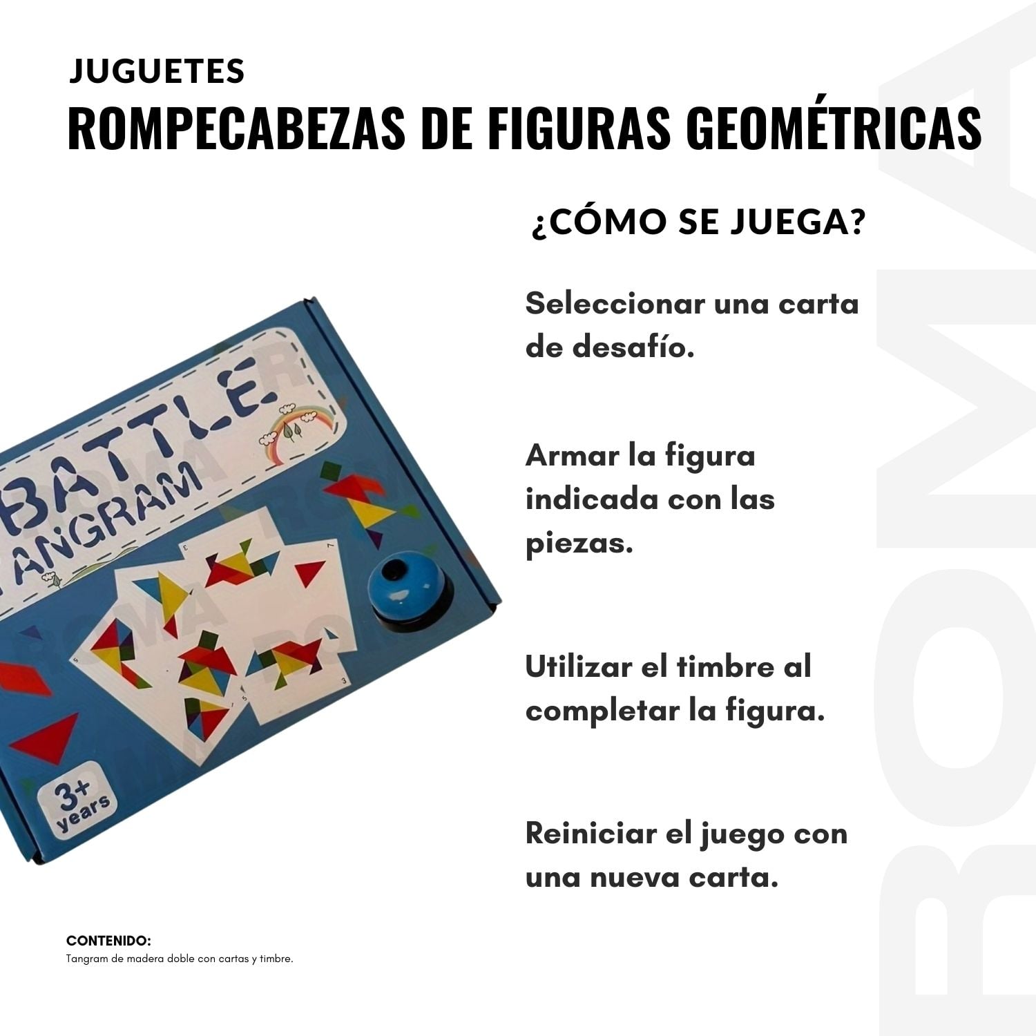 ROMPECABEZAS DE FIGURAS GEOMÉTRICA - JUEGO DIDÁCTICO - 3