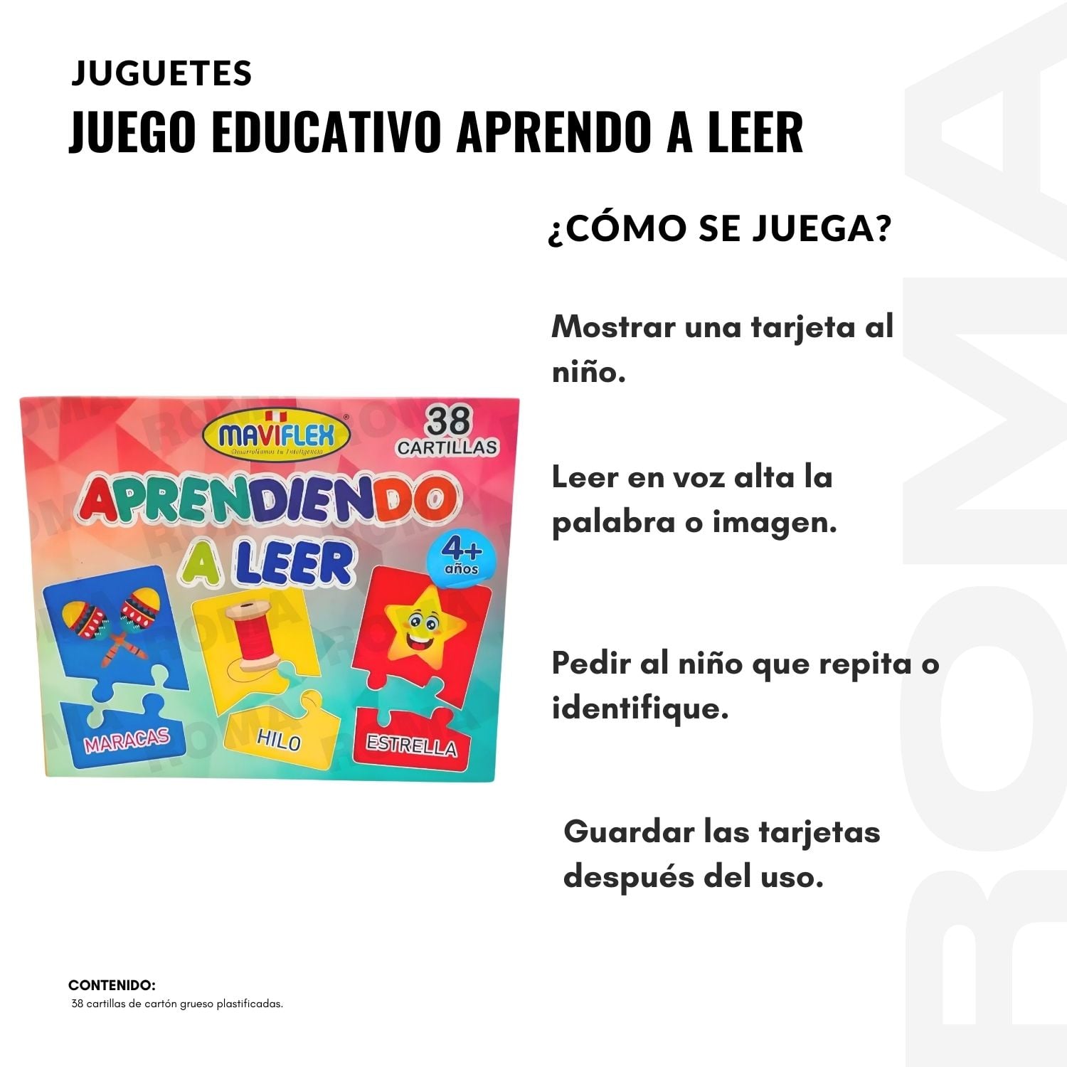 JUEGO EDUCATIVO APRENDO A LEER DE CARTÓN - 3