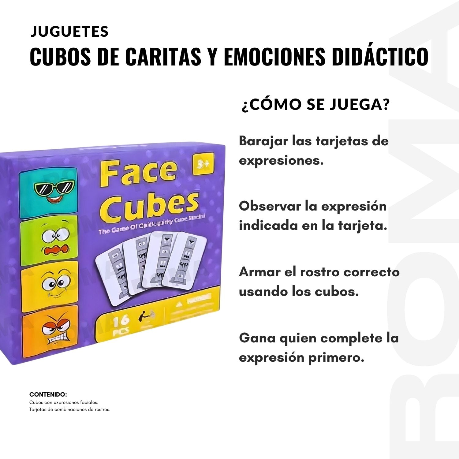 JUEGO DE CUBOS CON CARITAS - 3