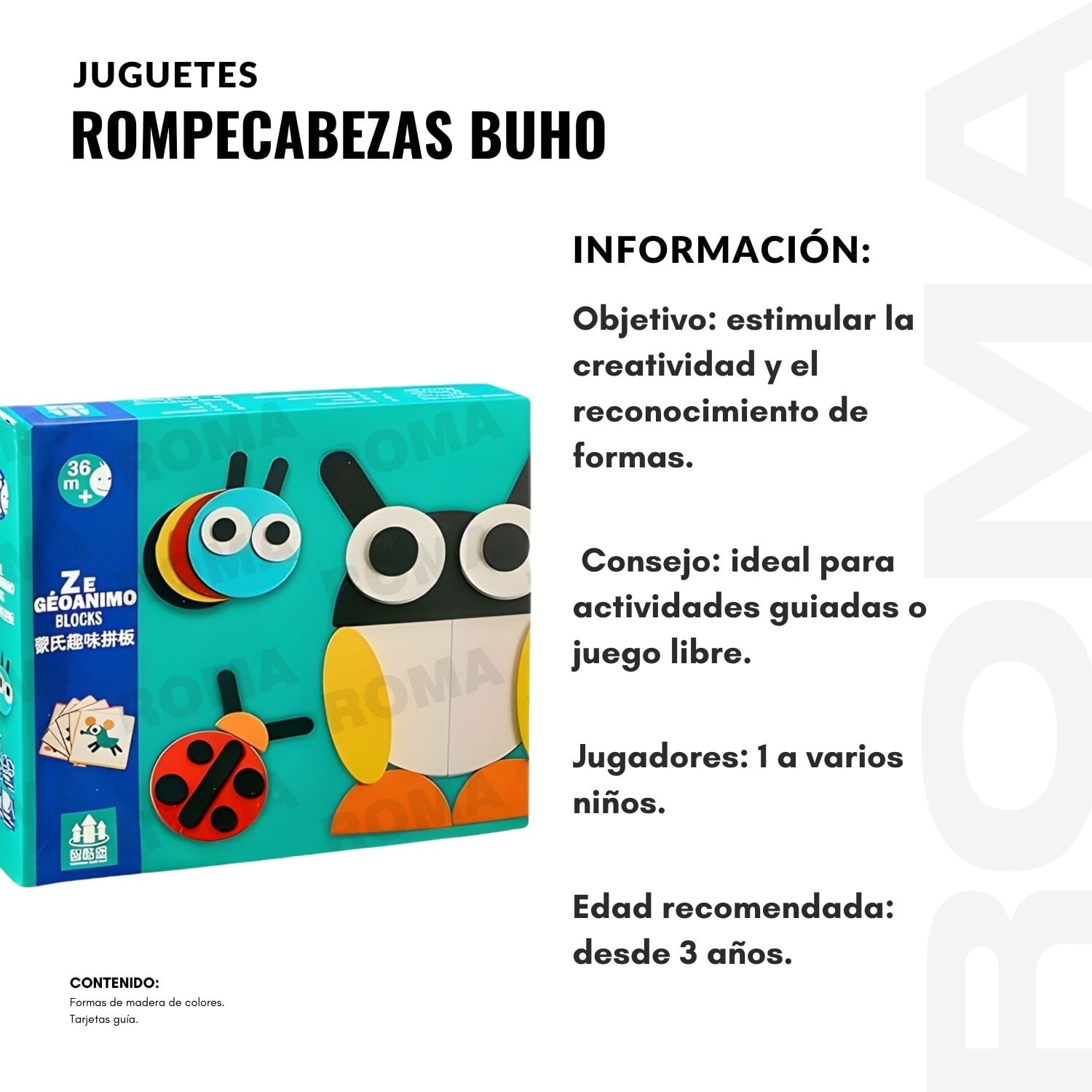 ROMPECABEZAS BUHO - JUEGO DIDÁCTICO - 2