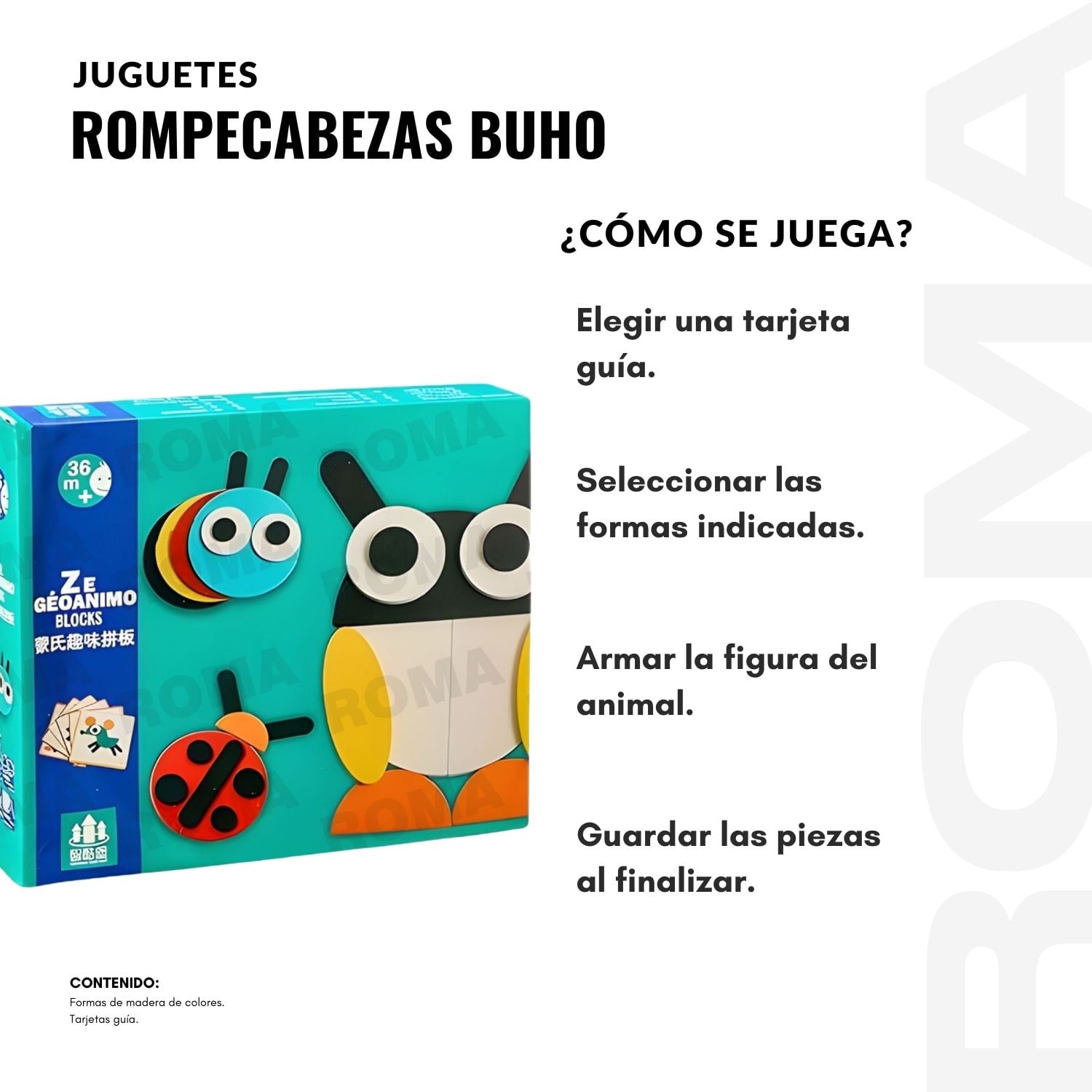 ROMPECABEZAS BUHO - JUEGO DIDÁCTICO - 3