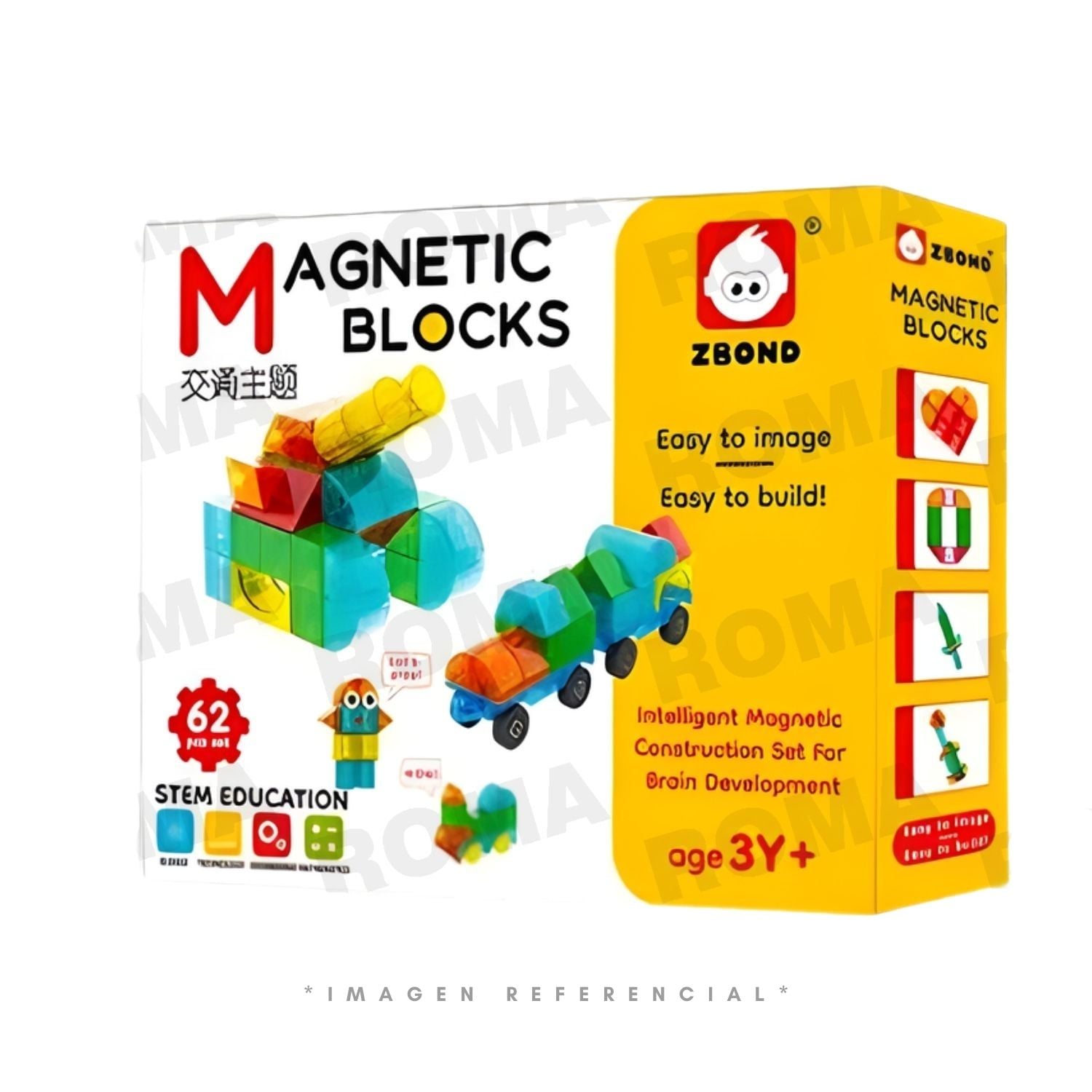 BLOQUES DE CONSTRUCCION MAGNETICOS 62 PIEZAS - 1