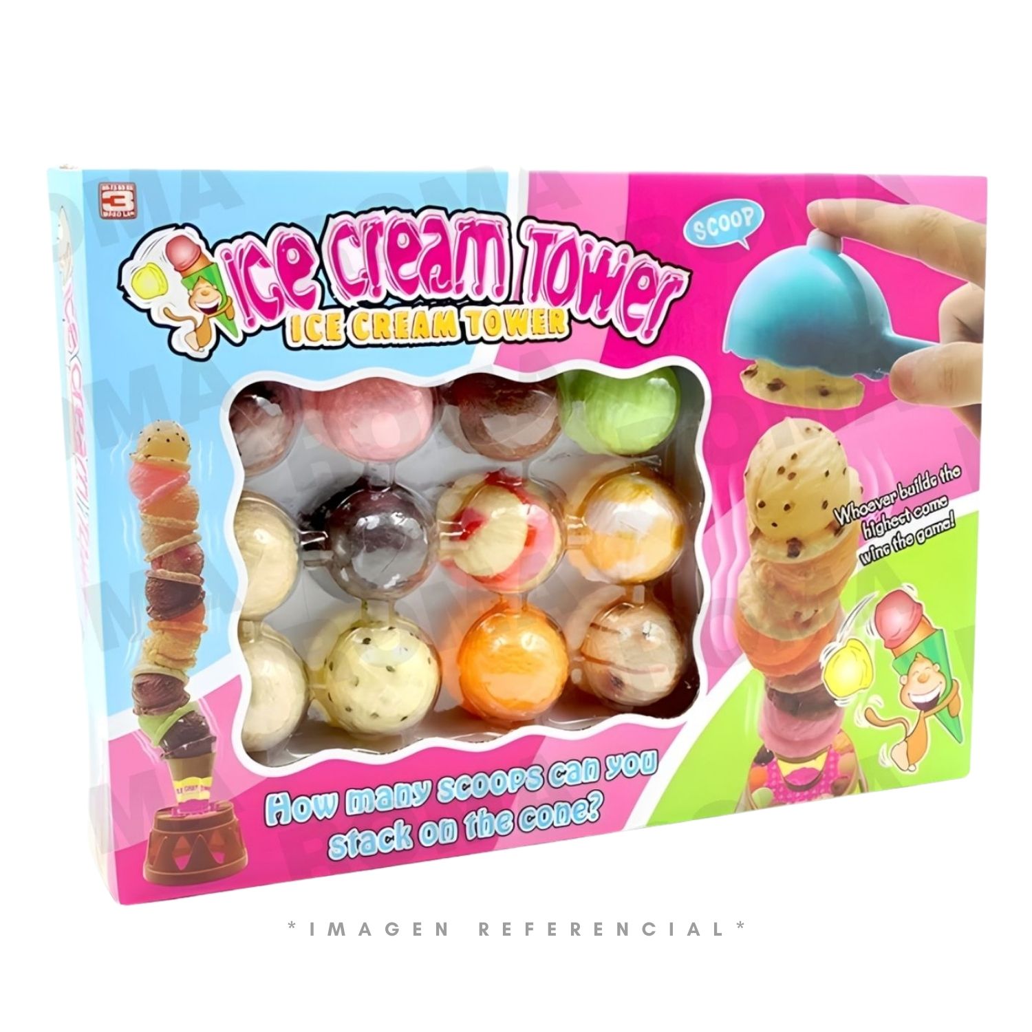 JUEGO TORRE DE EQUILIBRIO DE HELADOS - - 1