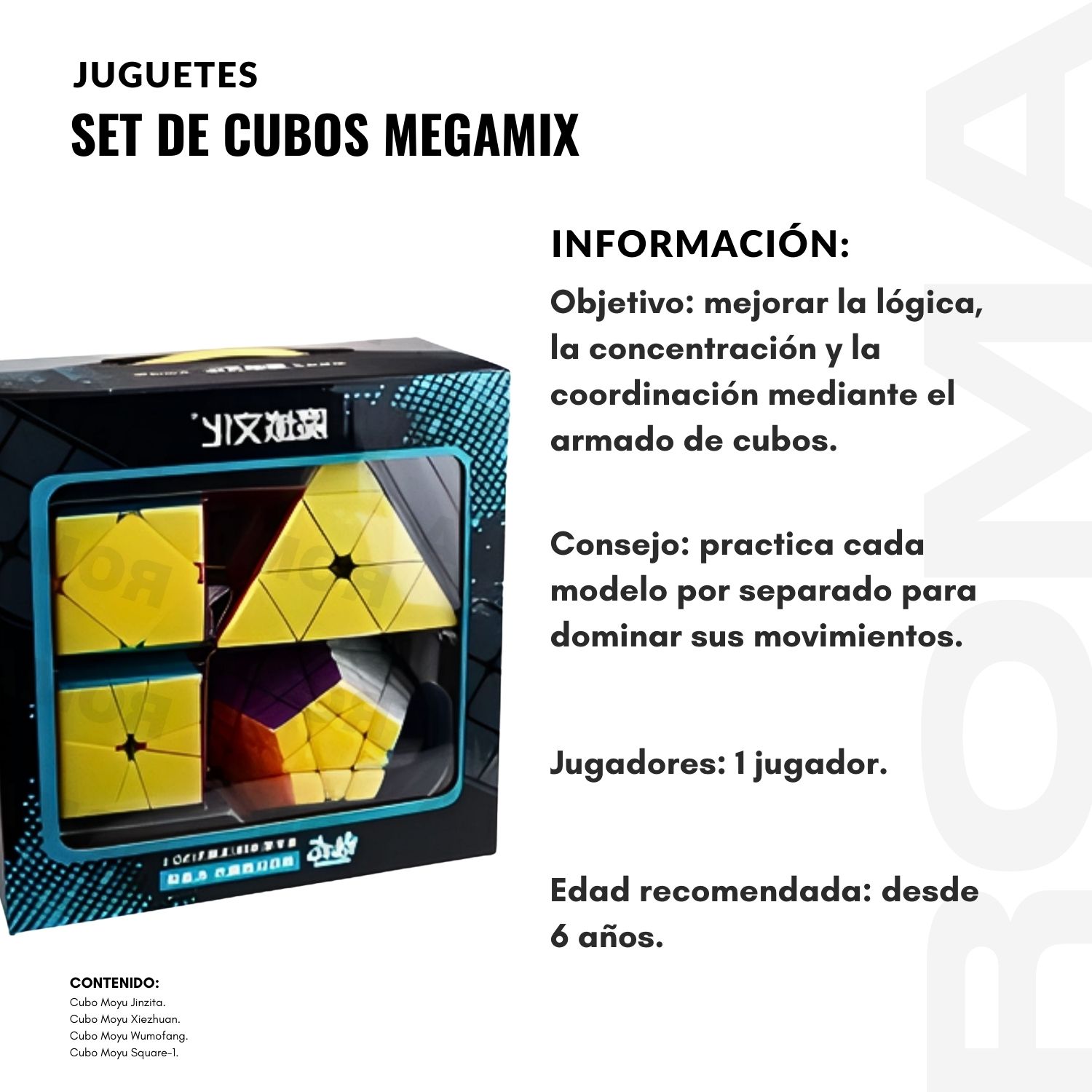 SET DE CUBOS X4 MEGAMIX - JUEGO DIDÁCTICO - 2